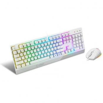 Combo Gaming MSI Vigor GK30 Teclado Mecánico RGB Blanco con Ratón 5000DPI Layout Italiano