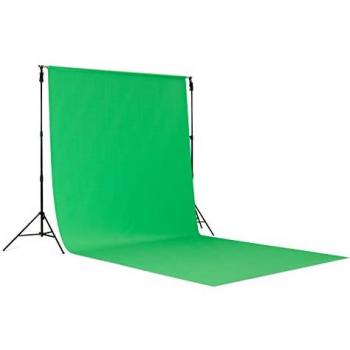 Manfrotto Fondo de Vinilo Chroma Key Verde 2.75 m x 6 m - Rollo Compacto Resistente, Fácil de Limpiar, Inarrugable, Reutilizable