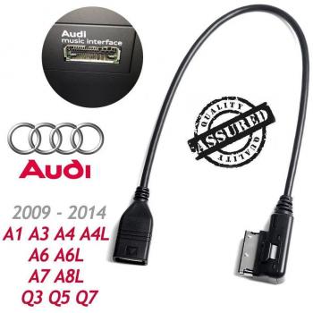Cable USB de sincronización de datos para interfaz de música MDI MMI AMI para Audi A3 A4 A5 A6 A8 Q5 Q8 Q7 