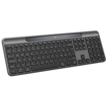 Teclado Inalámbrico Logitech Signature Slim Solar+ K980 - QWERTY Italiano - Bluetooth y Alimentación Solar - Grafito