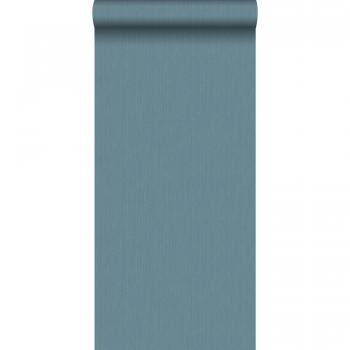 Papel pintado texturizado denim azul vintage oscuro - 53 cm x 10.05 m