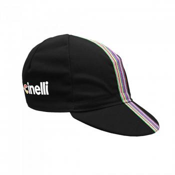 Gorra Cinelli Ciao negra con diseño clásico, ajuste cómodo, material transpirable y logo distintivo de Cinelli