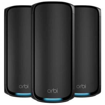 Sistema Mesh NETGEAR Orbi 970 Series Quad-Band WiFi 7, Pack de 3, Cobertura de 900 m², Compatible con hasta 200 dispositivos