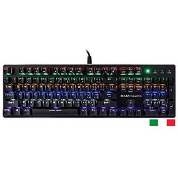 Mars Gaming MK4BR -Teclado Gaming mecánico,RGB Flow,antighosting,Layout Italiano