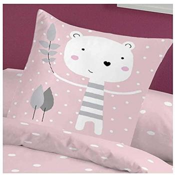 Funda Nórdica Infantil/Juvenil Jorge Pink + Funda de Almohada y Funda de Cojín 60x60 cm