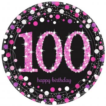 Amscan International – 9901770 23 cm celebración de 100º placa de papel