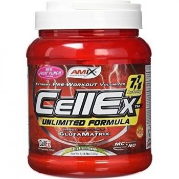 AMIX - Aminoácido en Polvo CellEx Unlimited - Pre Entrenamiento para Aumentar el Rendimiento y la Intensidad - Complemento Alimenticio - Sabor Neutro - 520 g