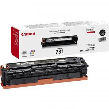 Canon 731BK Black Toner Cartridge (Yield: 1,400 Pages) Original 6272B002