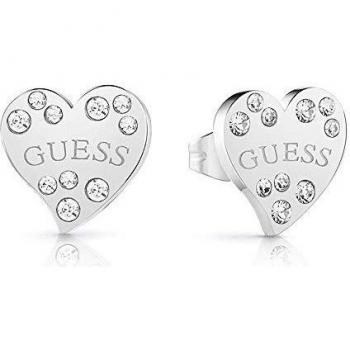 PENDIENTES CORAZON PLATEADO GUESS UBE78051