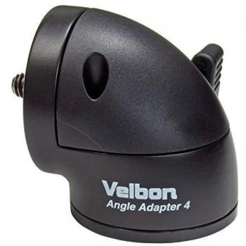 Adaptador de Ángulo Velbon 4 para Trípode, Color Negro