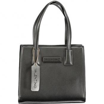 Valentino by Mario Valentino Black Polyethylene Handbag with Adjustable Shoulder Strap and Inner Pocket, Size: ONE SIZE