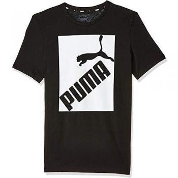 Puma Big Logo tee B Camiseta, Unisex niños, Black, 140