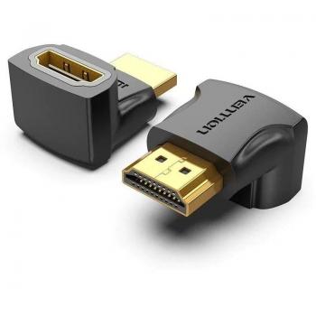 Adaptador HDMI 4K 270º Vention AINB0/ HDMI Macho - HDMI Hembra/ Pack 2 Uds