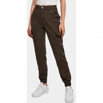 Urban Classics Women's High Waist Brown Cargo Pants