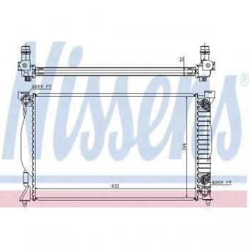 Radiador de refrigeración del motor Nissens 60300A para Audi A4/S4 (00-) 2.4 I V6