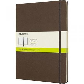 Libreta Moleskine XL Tapa Dura Color Marrón Tierra Páginas Blancas