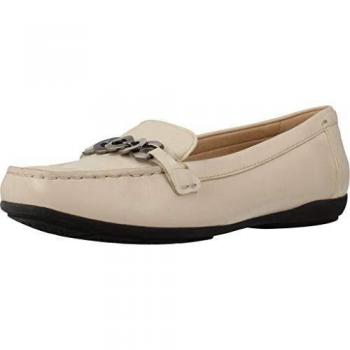 Geox D ANNYTAH Moc A, Mocasines Mujer, Beige