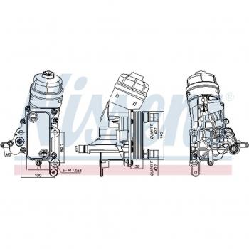 Enfriador de aceite NISSENS 91343 para motor