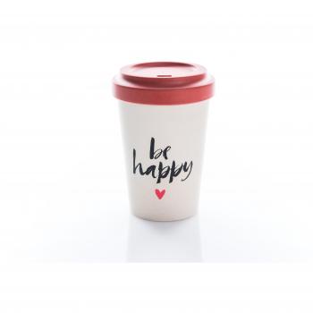 Taza de cafe para llevar Taza bambu con tapa