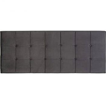 Cabecero tapizado capitoné de Terciopelo Gris para Cama de 135/150 cm - LOLAhome