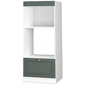 Armario para microondas Fame-Line, Verde dorado, 60 cm abierto, estilo casa de campo