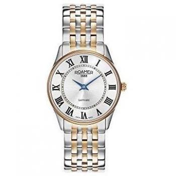 Reloj Analógico Roamer Sonata Dama 32mm Esfera Plateada