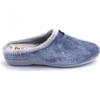 MUYTER 367 Zapatillas de casa de mujer azul celeste