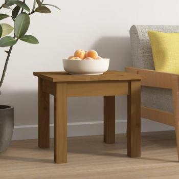 Mesa de centro de madera maciza de pino 35x35x30 cm en color natural, blanco, gris y marrón miel
