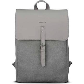 Mochila Elegante Anouk Gris para Mujer - Mochila Pequeña de 10L para Ciudad - Tela y Cuero - Resistente al Agua