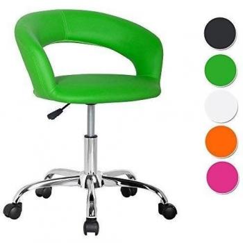 SixBros. Design Taburete giratorio Taburete Silla de oficina verde - M-95098/2138