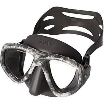 SEAC One Máscara de Buceo, Lentes graduadas para miopía Disponibles, Unisex-Adult, Negro/Gris Camo, estándar