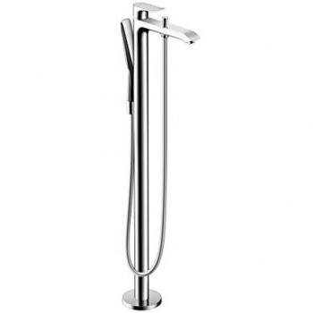 Hansgrohe 31471000 Metris grifo de pie con ducha de mano para bañera, cromo
