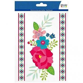 Transferencia termoadhesiva para textiles - A5 - Flores - Viva la vida