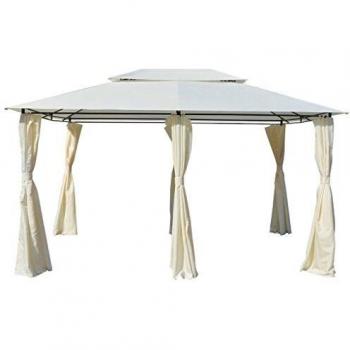 vidaXL Garden Marquee with Curtains 4x3 m White