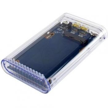 OWC Mercury On-The-Go - Carcasa para disco duro, transparente