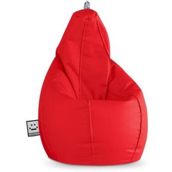 Puff Pera XL Polipiel Rojo Happers - Cómodo, Ligero y Resistente
