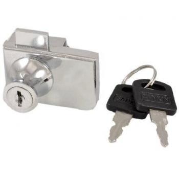 5,08 cm largo cierre con llave cerradura puerta de cristal individual tono plateado