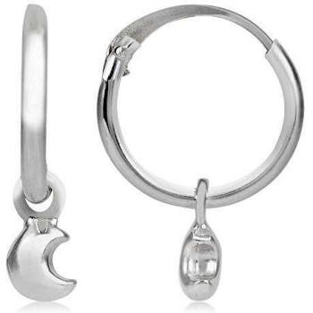 Córdoba Jewels | Pendientes en plata de ley 925 con diseño Aritos Luna Silver