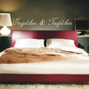 INDIGOS Vinilo Decorativo para Pared W023 deletrear Ángeles y Demonios, marrón 120x19, 120x8x19 cm