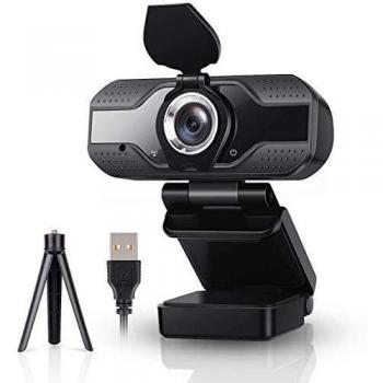 ESHUNQI Webcam 1080P Full HD con Micrófono Estéreo,Cámara Web para Video Chat y grabación, para computadora portátil de Escritorio, videollamadas, Estudios, conferencias, Juegos