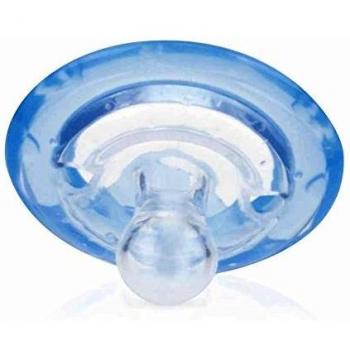 Nuby ID5790MACSNBLUE - Chupete circular de silicona, 6-18 m, color azul