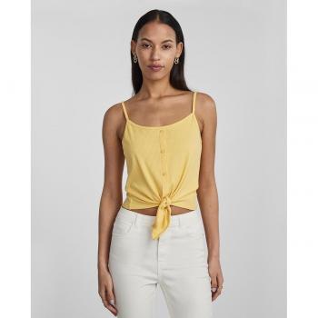 Camiseta de mujer de tirantes con nudo - Pieces