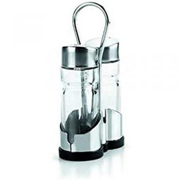 Lacor - 62866 - Juego De Salero-Pimentero Basic 2 Piezas Con Soporte