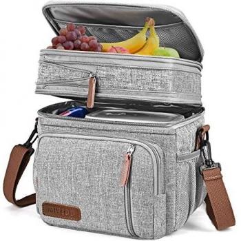 MIYCOO 15L Bolsa Isotermica Bolsa Termica Porta Alimentos mujeres/hombres de Almuerzo Nevera Portatil para Alimentos Frutas con cinturón de hombro ajustable