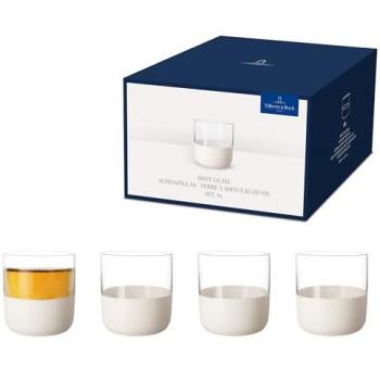 Villeroy & Boch Manufacture Rock Blanc Set of 4 Shot Glasses