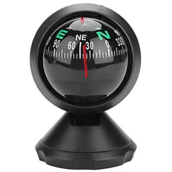 Marine Compass, Akozon Negro electrónico Ajustable Militar Night Vision Compass Ball para Barco vehículo Coche