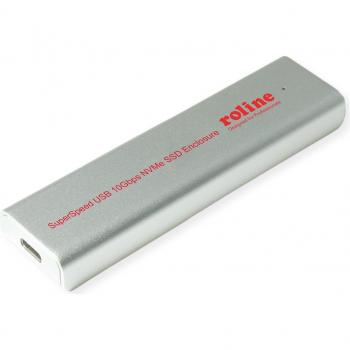 Caja Externa USB 3.2 Gen 2 Tipo C para SSD M.2 NVMe (M.2 2280, M.2 2260, M.2 2242), Plata