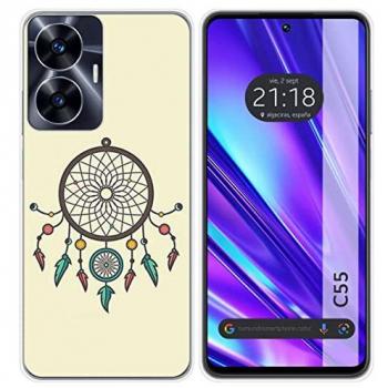 Funda de Silicona Gel TPU Atrapasueños para Realme C55 con Diseño de Dibujos