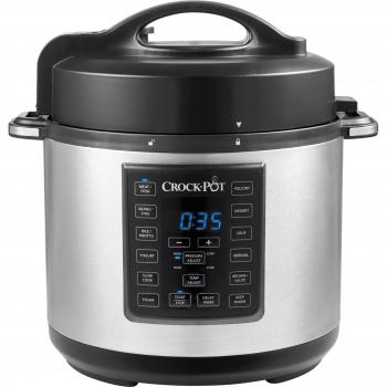 Crockpot Olla Multicooker Express | Para todo tipo de recetas: cocción lenta, cocción rápida a presión | Con varios ajustes, sellar/saltear, vapor y yogur | 5.6 litros | Acero inoxidable [CSC051]