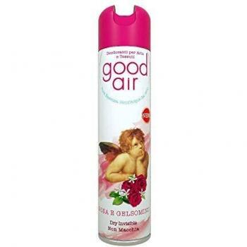 Desodorante Spray Ambientador Good Air 400ML Aroma Rosa y Jazmín para Ambientes y Textiles